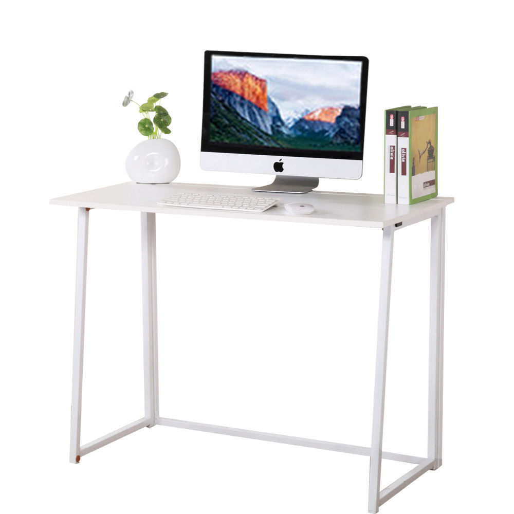 Folding Desk Corner Computer Writing Laptop Table Workstation Home Office Desk