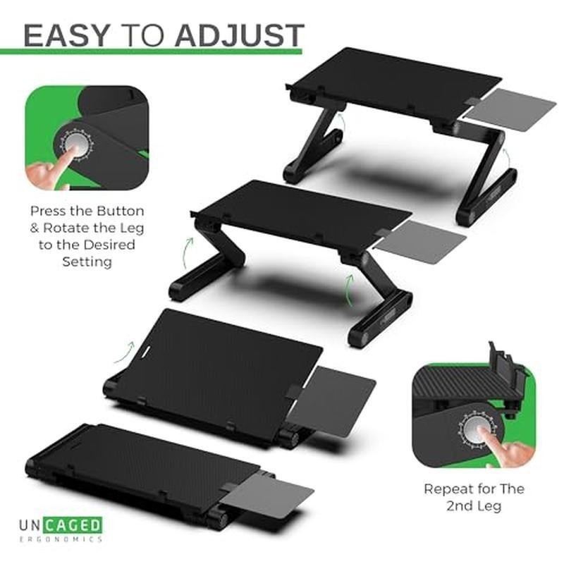 Adjustable Ergonomic Keyboard Stand Riser Mouse Tray Desk Portable Solutions New