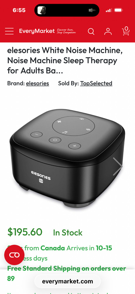 Sleep Therapy White Noise Machine & Bluetooth Speaker (Retails @ $100+)