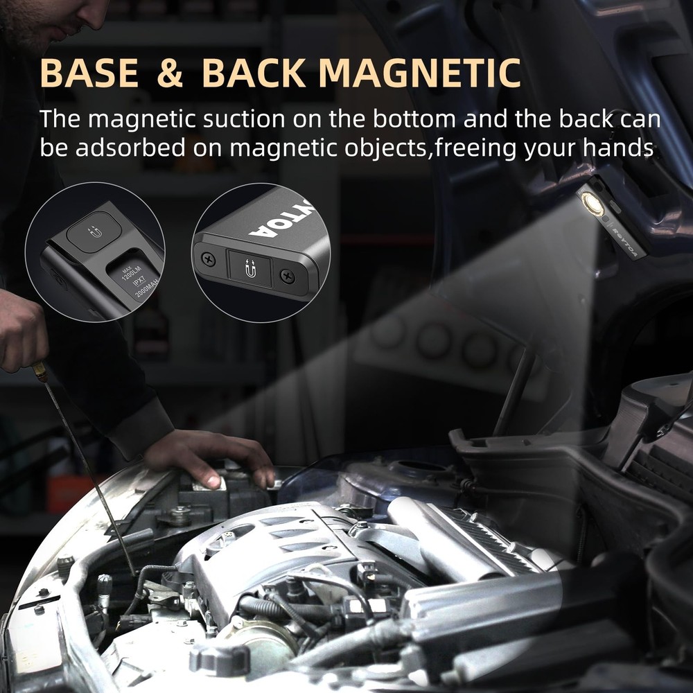 ROYTOA Pocket Flashlight Rechargeable Work Light EDC Slim Flat Flashlight 120...