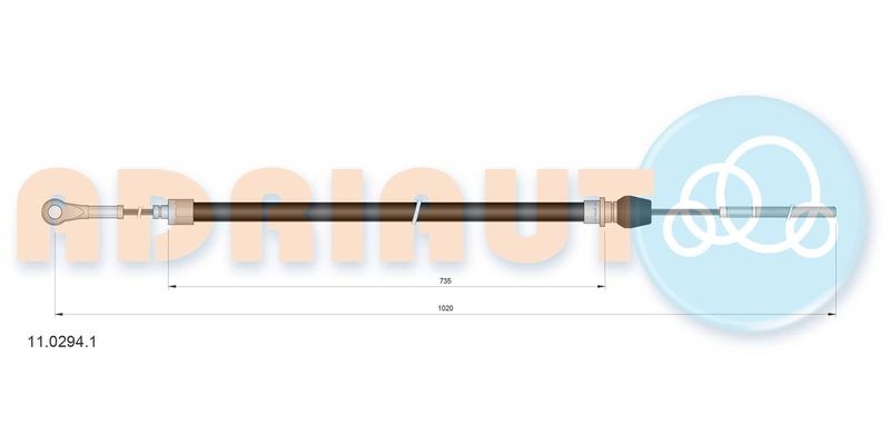 Cable Pull, parking brake ADRIAUTO 11.0294.1
