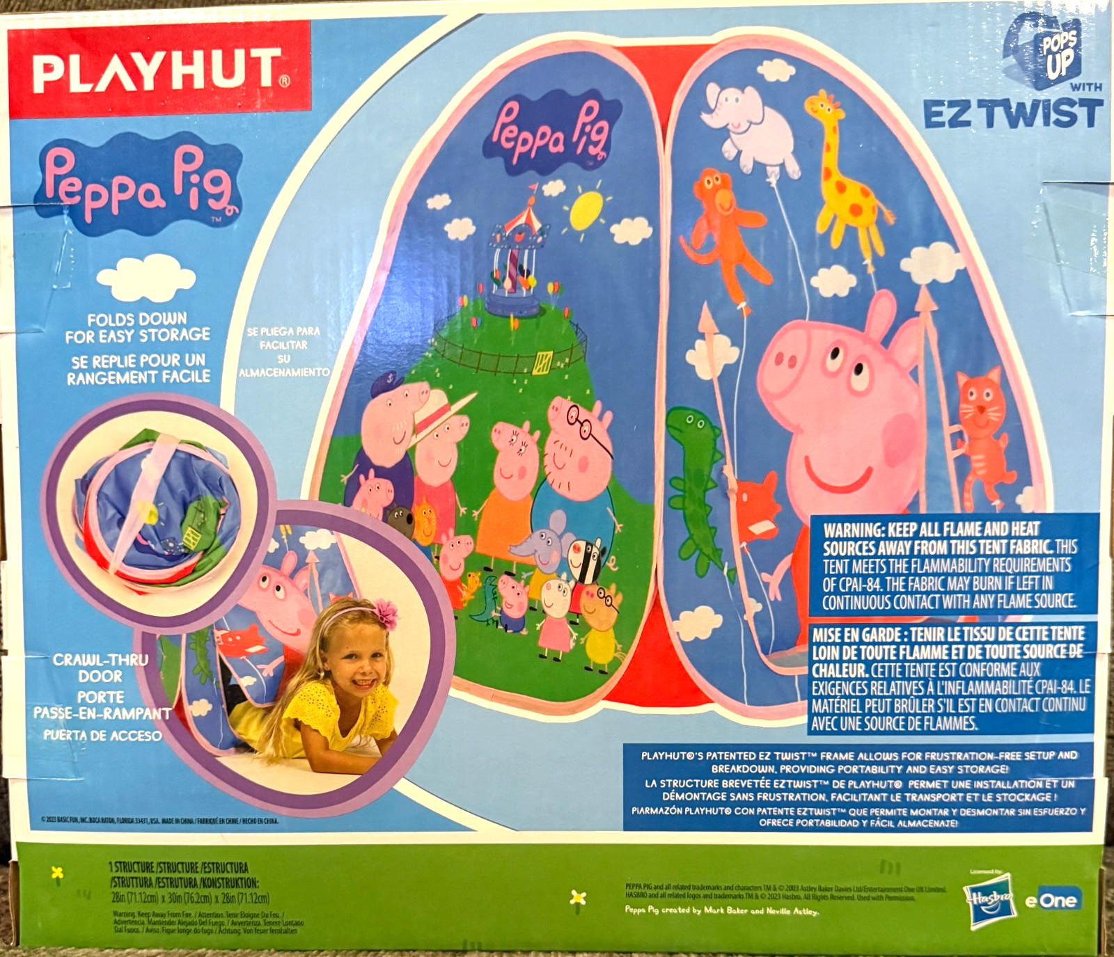 Peppa Pig Playhut Classic Hideaway Pop-Up Play Tent PLAYHUT