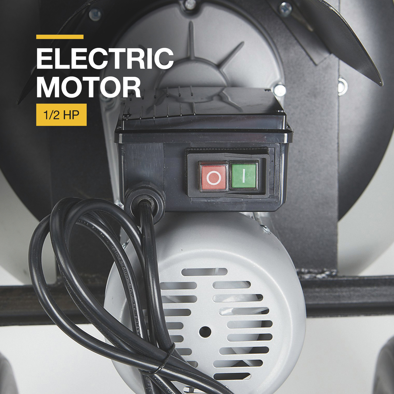 Klutch Electric Cement Mixer, 3.5 Cu. Ft. Poly Drum, 1/2 HP, 120V Electric