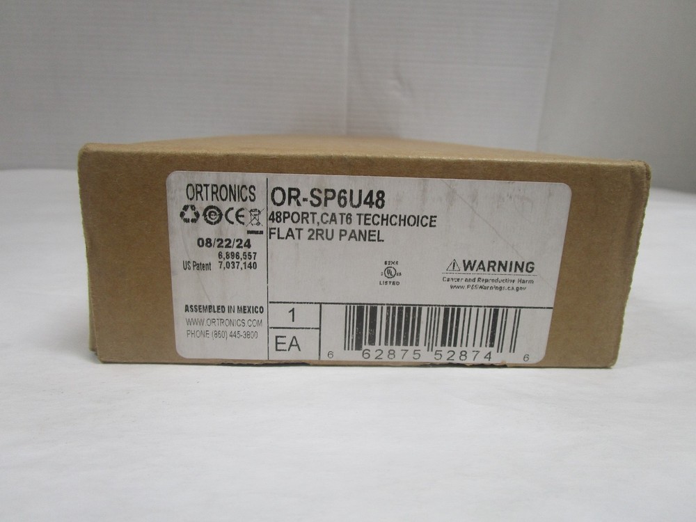 ORTRONICS TechChoice Cat6 48-Port Patch Panel OR-SP6U48 ~STSI