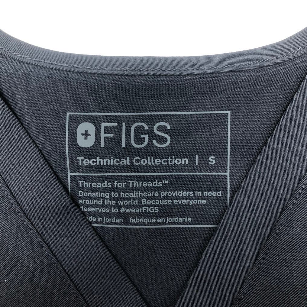 Figs Women's Catarina One-Pocket Scrub Top Size S Gray