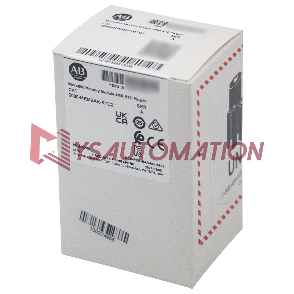 BrandedNew ALLEN BRADLEY 2080-MEMBAK-RTC2 Micro800 Memory Module 4MB RTC Plug-In