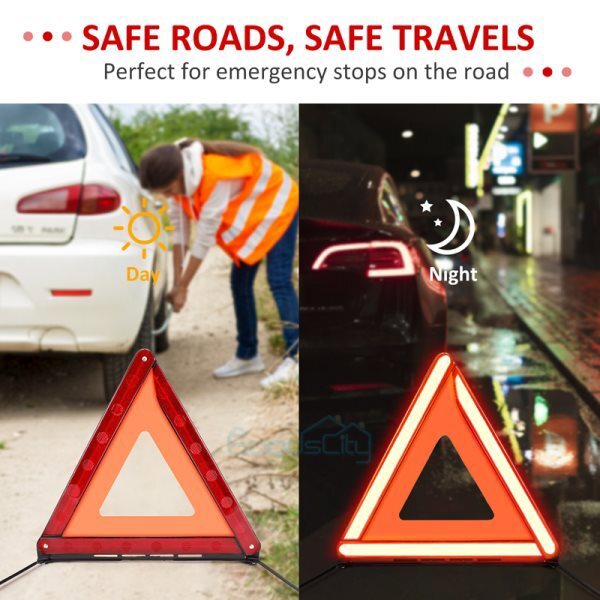 3-PACK Safety Triangles DOT Approved Warning Triangles Enmergency Reflector