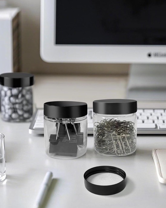 50 Pack 4 oz Clear Plastic Jars with Lids