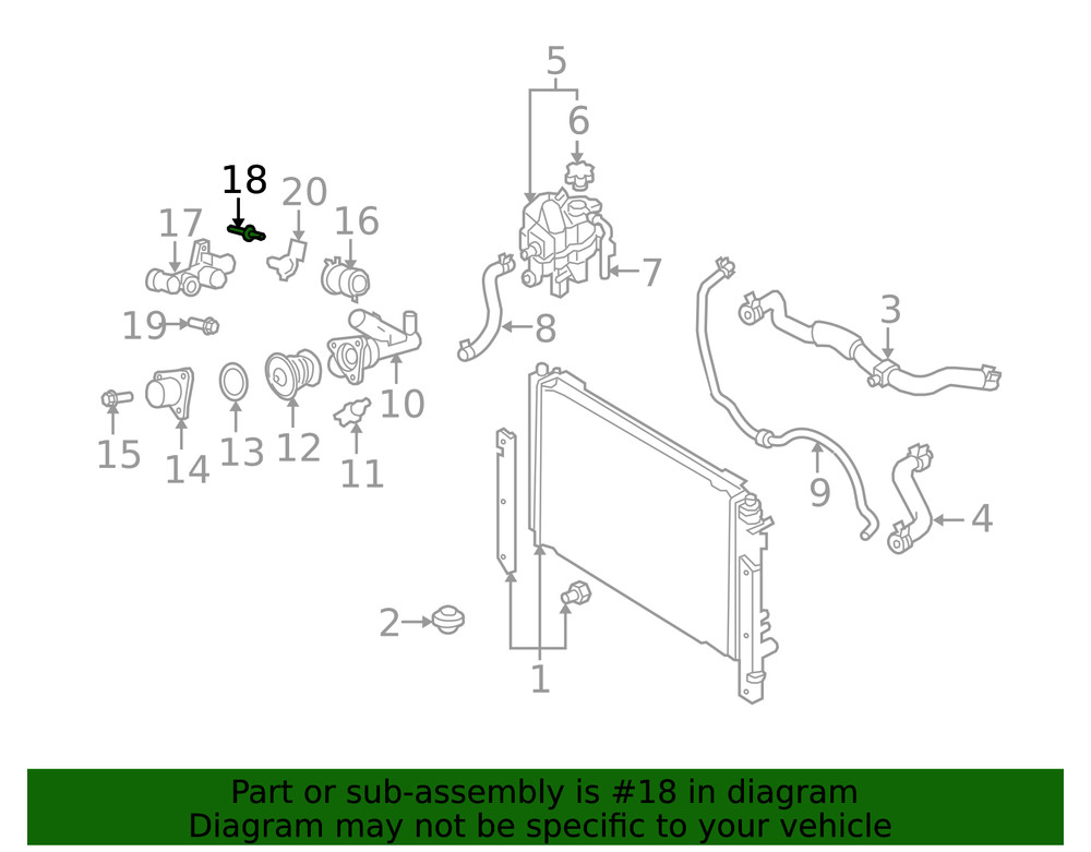 Genuine Ford Engine Coolant Water Outlet Stud W701632-S437
