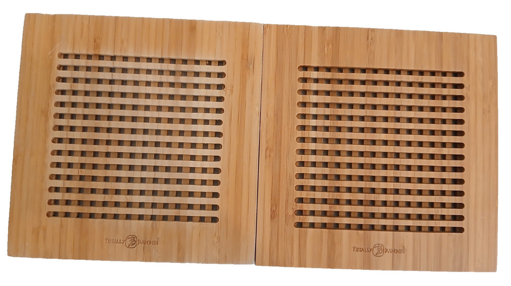 2 Totally Bamboo Square Shaped Trivets 7.76"x7.76"