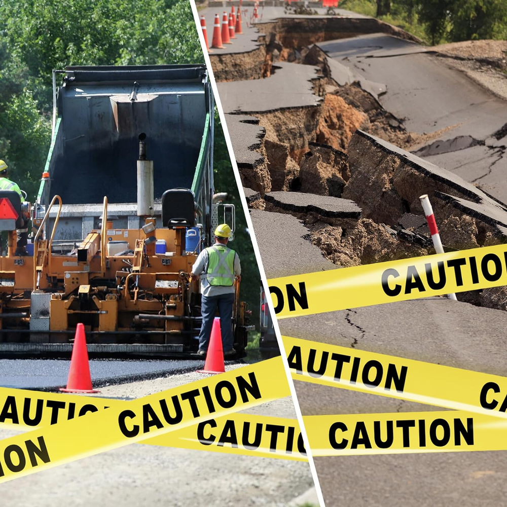 Yellow Caution Tape 2 Pack, 3" X1000Ft Safty Tape Caution Tape Roll, Constructio