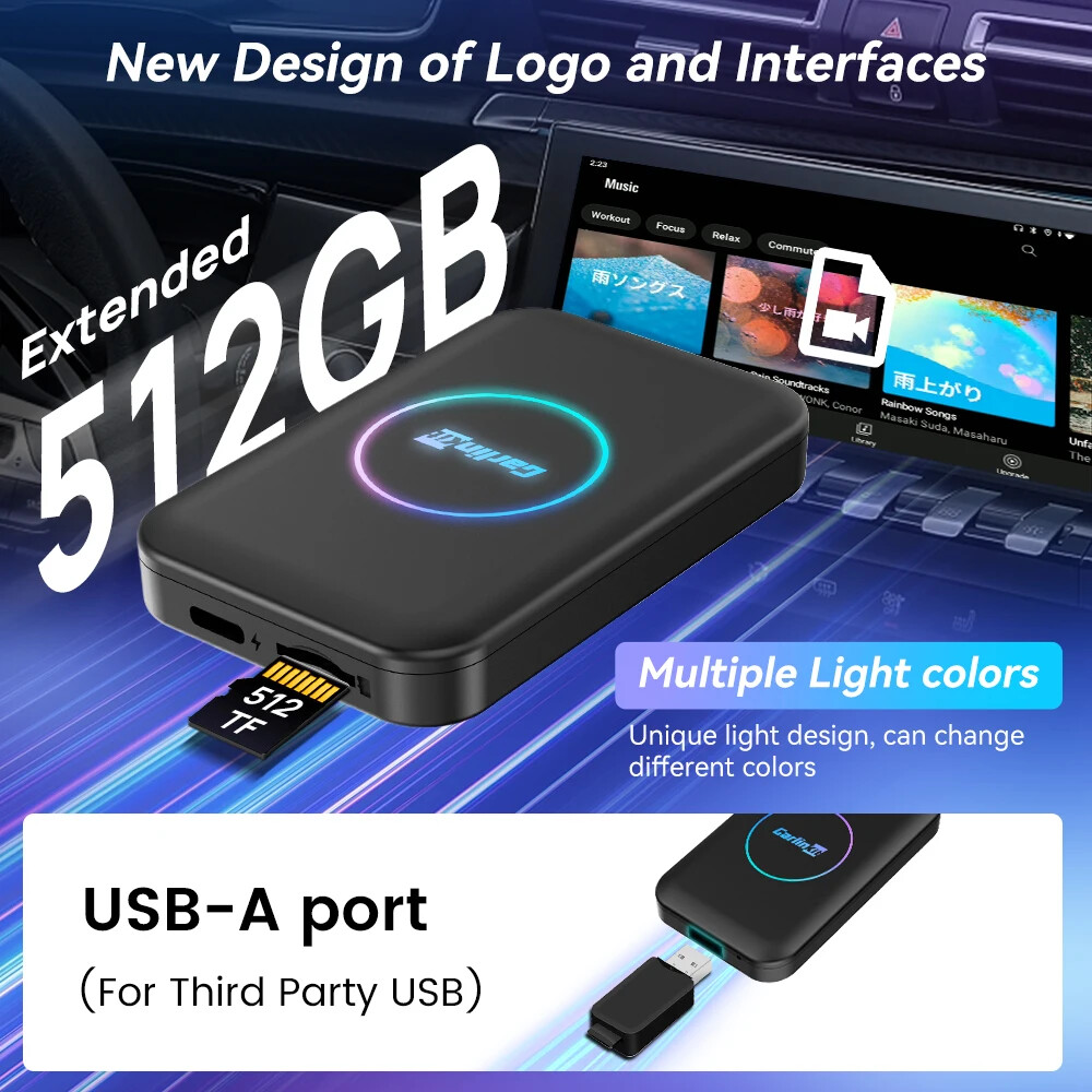 2024 CarlinKit Car Android Smart TV Ai Box Wireless CarPlay Android Auto Adapter