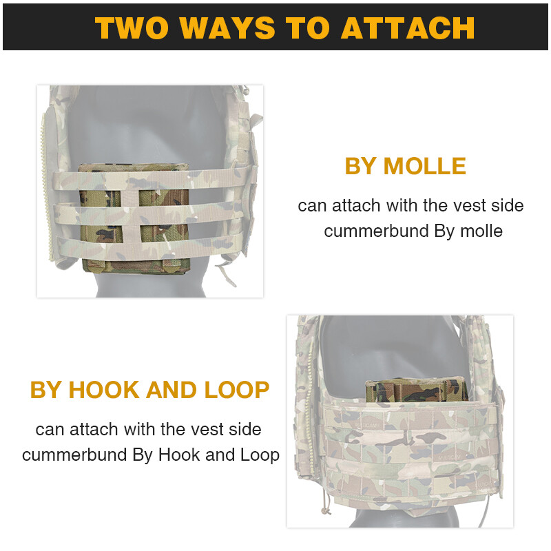 IDOGEAR Tactical Side Plate Pouch Set Plate Pocket 2PCS 6"X6" for JPC2.0 Hunting