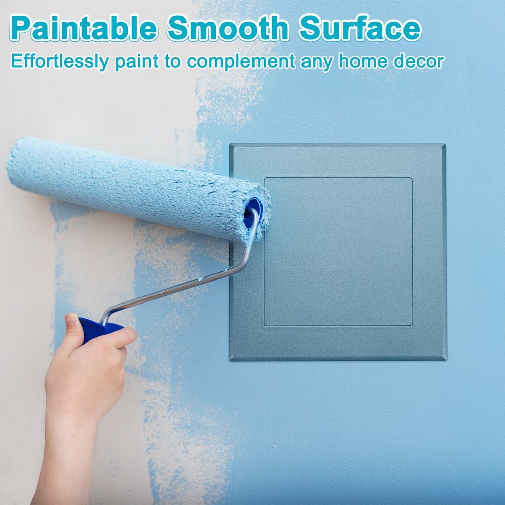 1-Pack Access Panel for Drywall, 5x5" Plastic Removable [Silver Tone, Square]