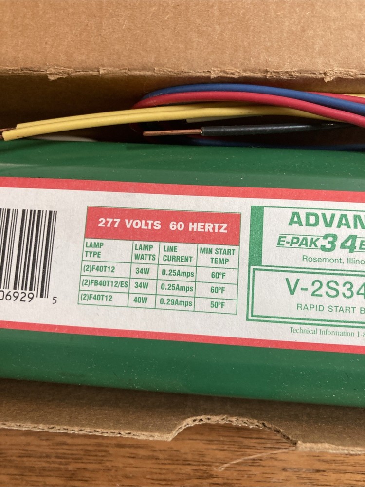 Advance E-PAK 34 V-2S34-TP Rapid Start Ballast In Original Box UNTESTED