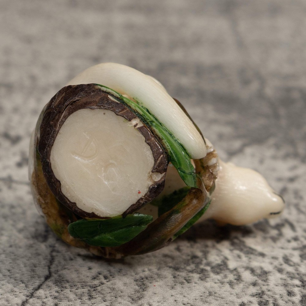 White Natural Monkey Tagua Carving