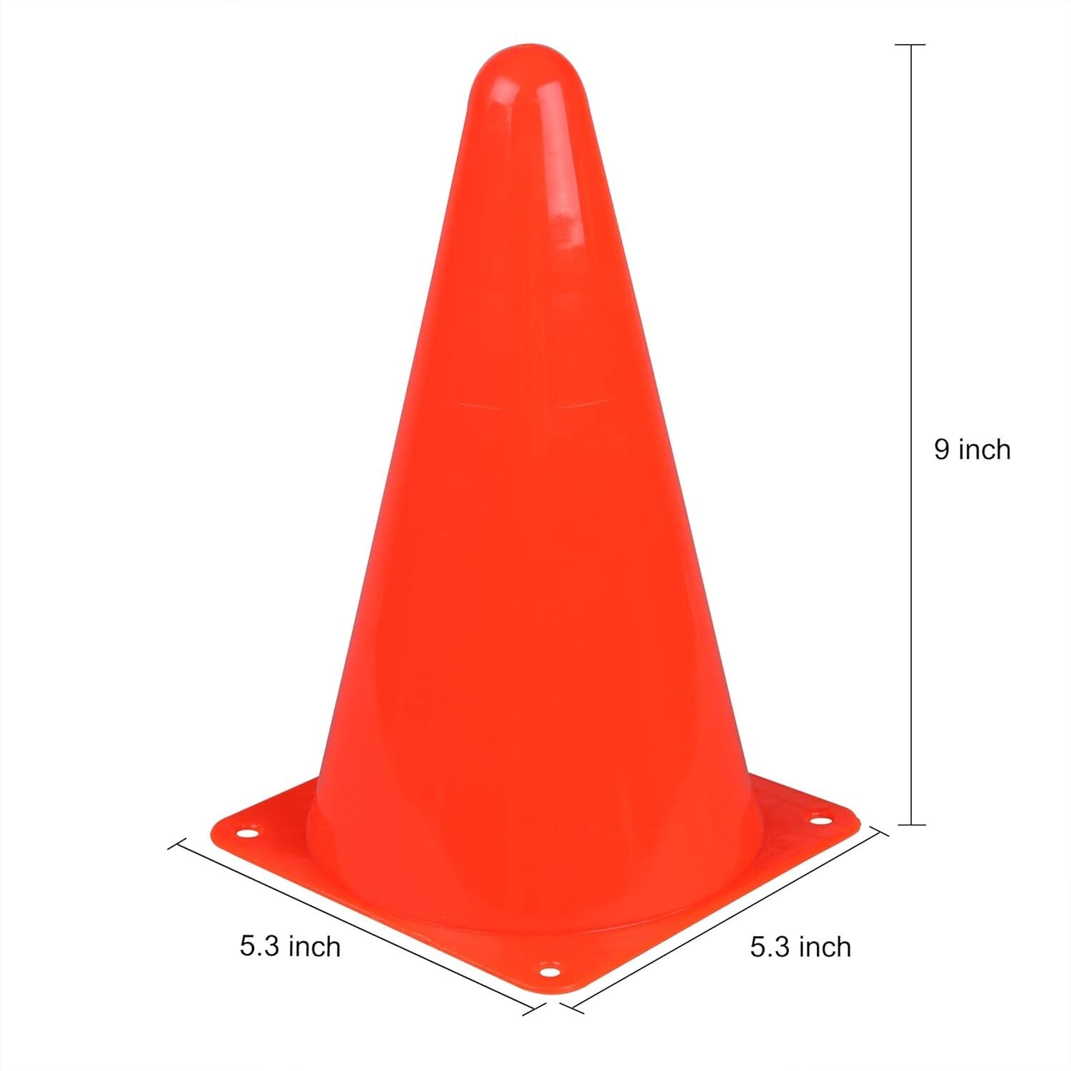 CARTMAN Plastic Training Cones (Set of 12 Pack 9") Agility Soccer