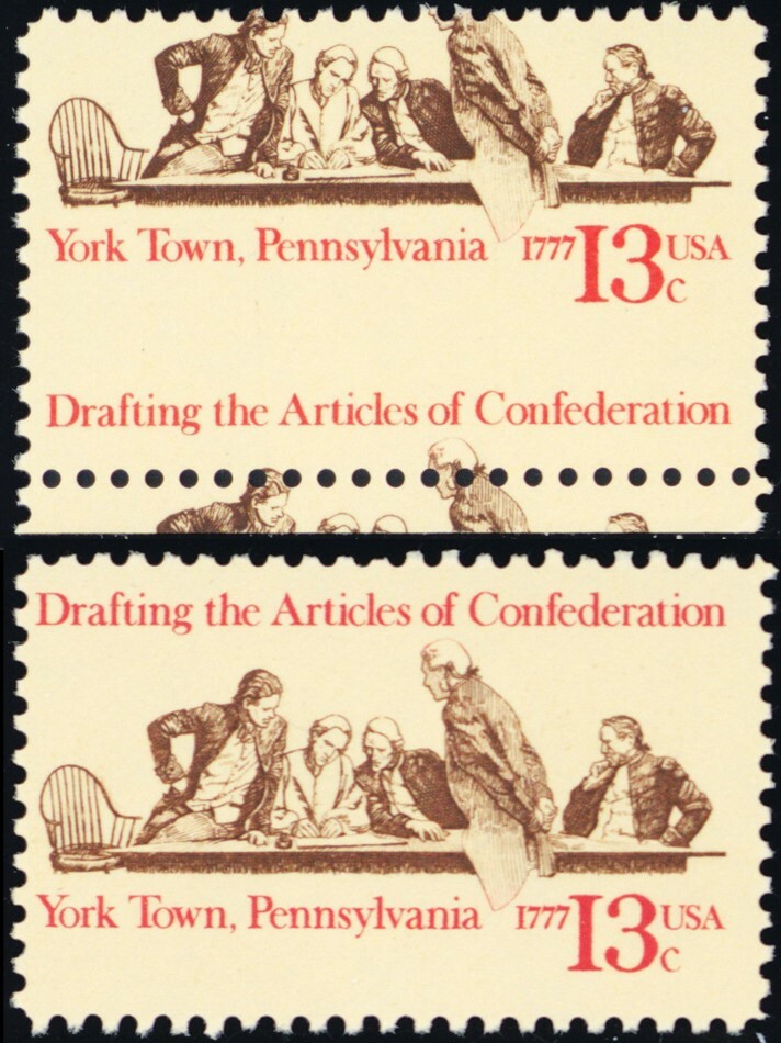 1726, Mint 13¢ Misperforated Margin Stamp With Normal - Stuart Katz