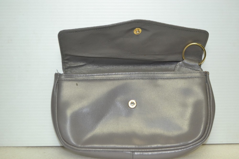 Hand bag small gray bag with snap in key chain