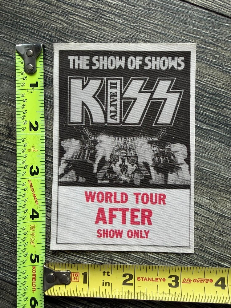 KISS Pass Satin Alive 2 World Tour After Show Of Shows Vintage Kiss Aucoin A