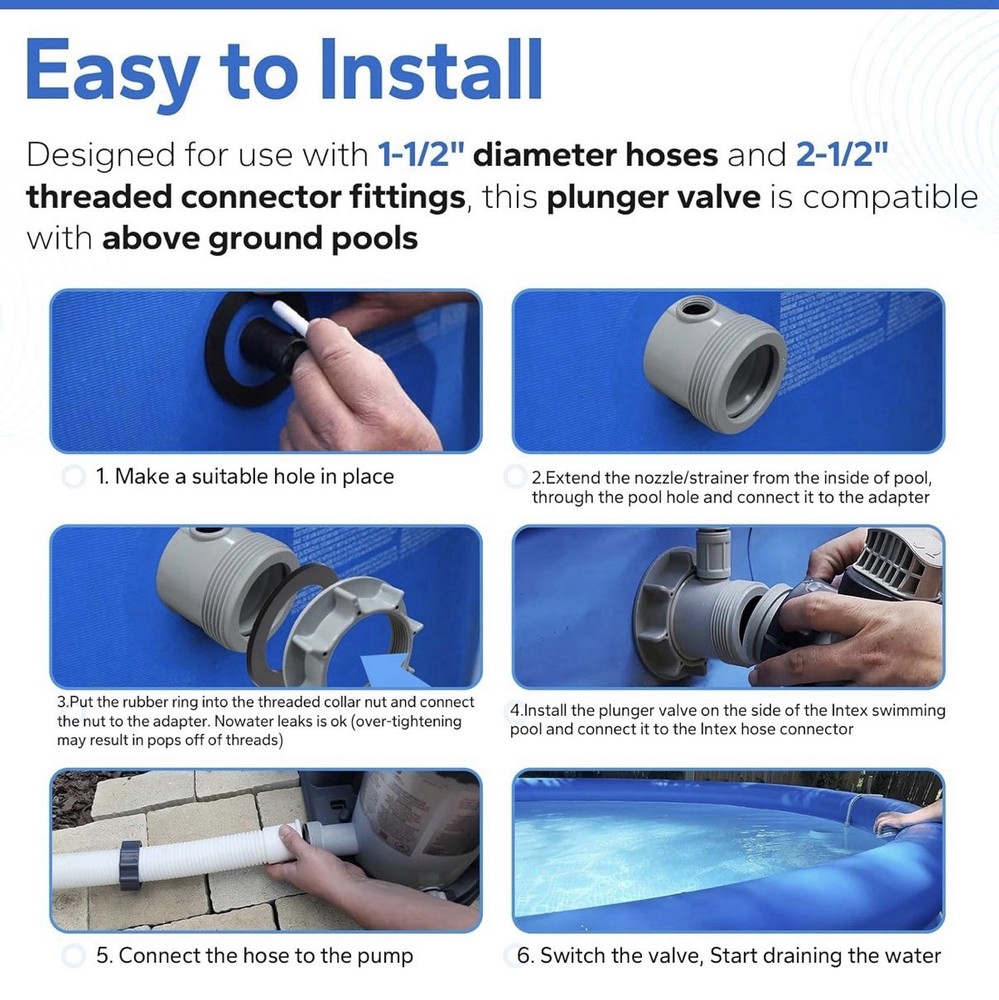 12355 INTEX Pool Pump Replacement Parts- New In Plastic.