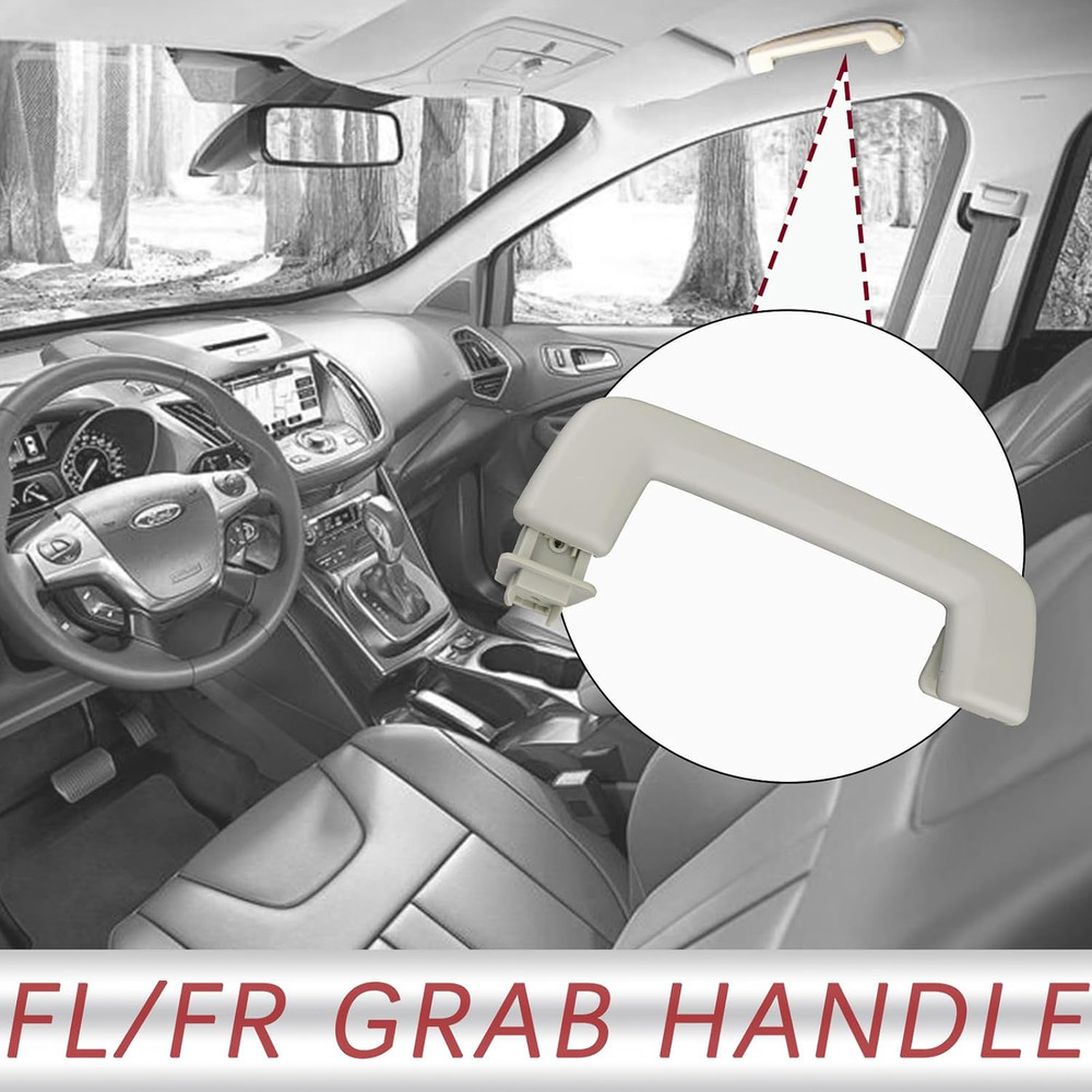 Interior Roof Pull Grab Handle for 2013-2019 Ford Escape, Light Gray, 1PC