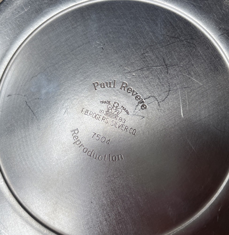 Silver plated Paul Revere Reproduction Pitcher with Ice Lip 7" Tall 7504 Great!