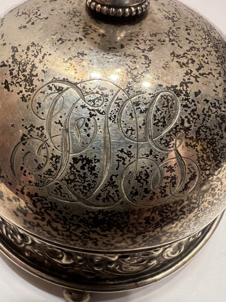 Antique Sterling Silver Desk/ Table /Counter Bell. Solid. Monogrammed. RARE!