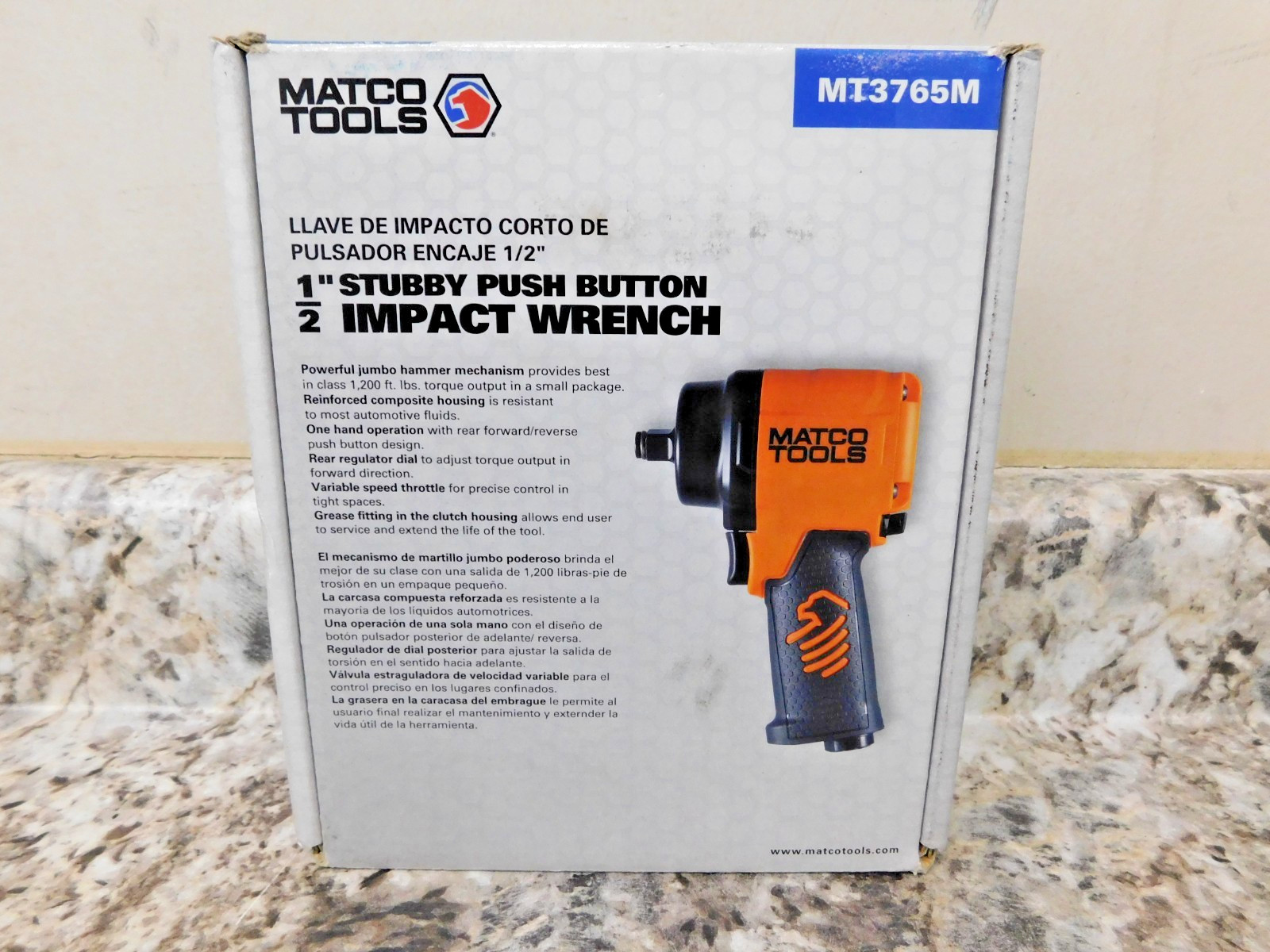 Matco Tools 1/2 Stubby Impact Wrench (MT3765M) Brand New