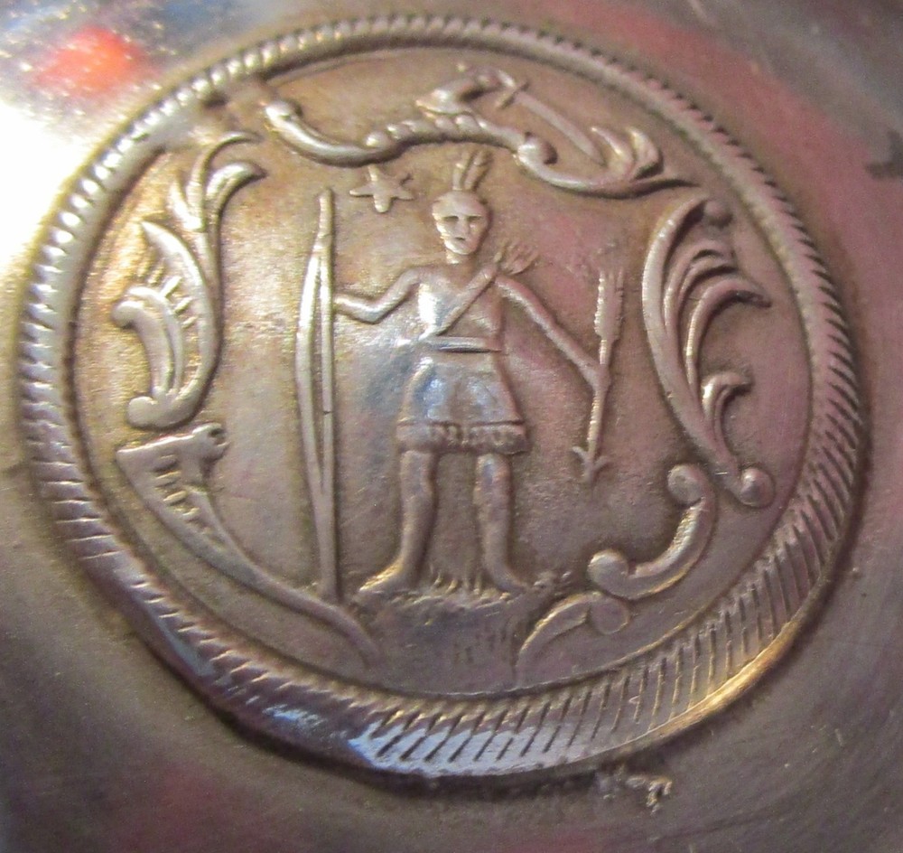 Antique Silverplate Syrup Pitcher C1880-1898 Engine Turned Engraving ? Monogram