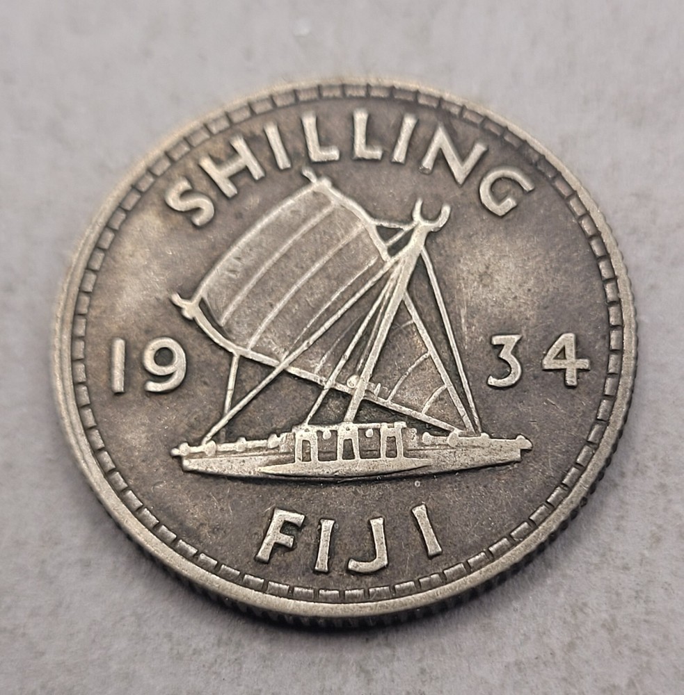 1934 FIJI SHILLING SILVER