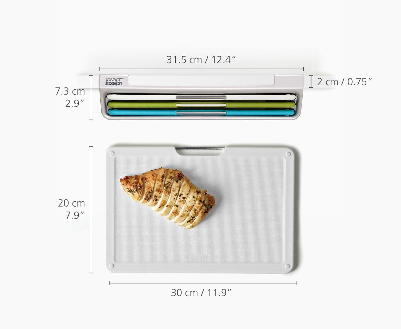 Joseph Joseph Folio™ Slim 3-piece Under-shelf Chopping Board Set