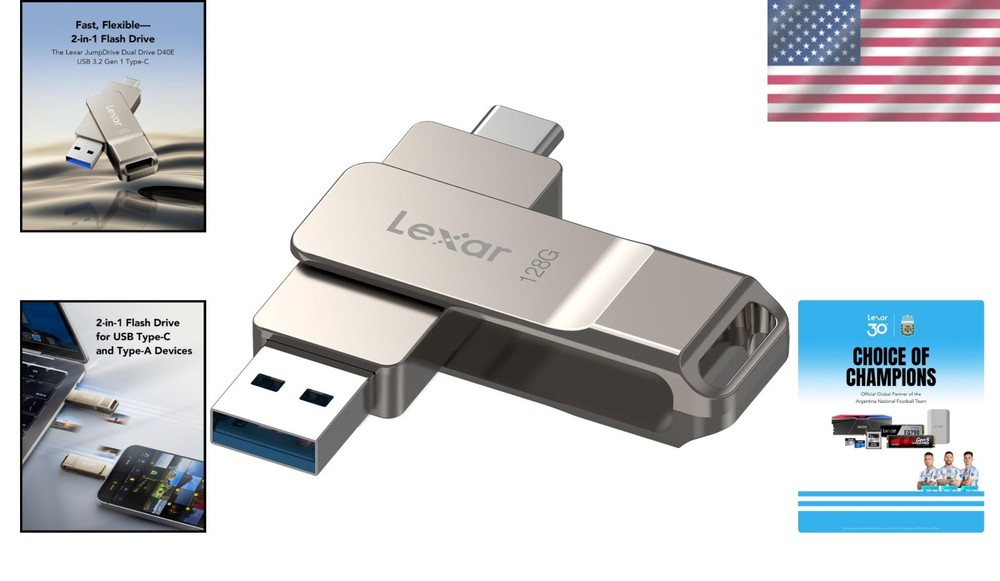 Dual USB 3.2 Gen 1 Type-C Flash Drive