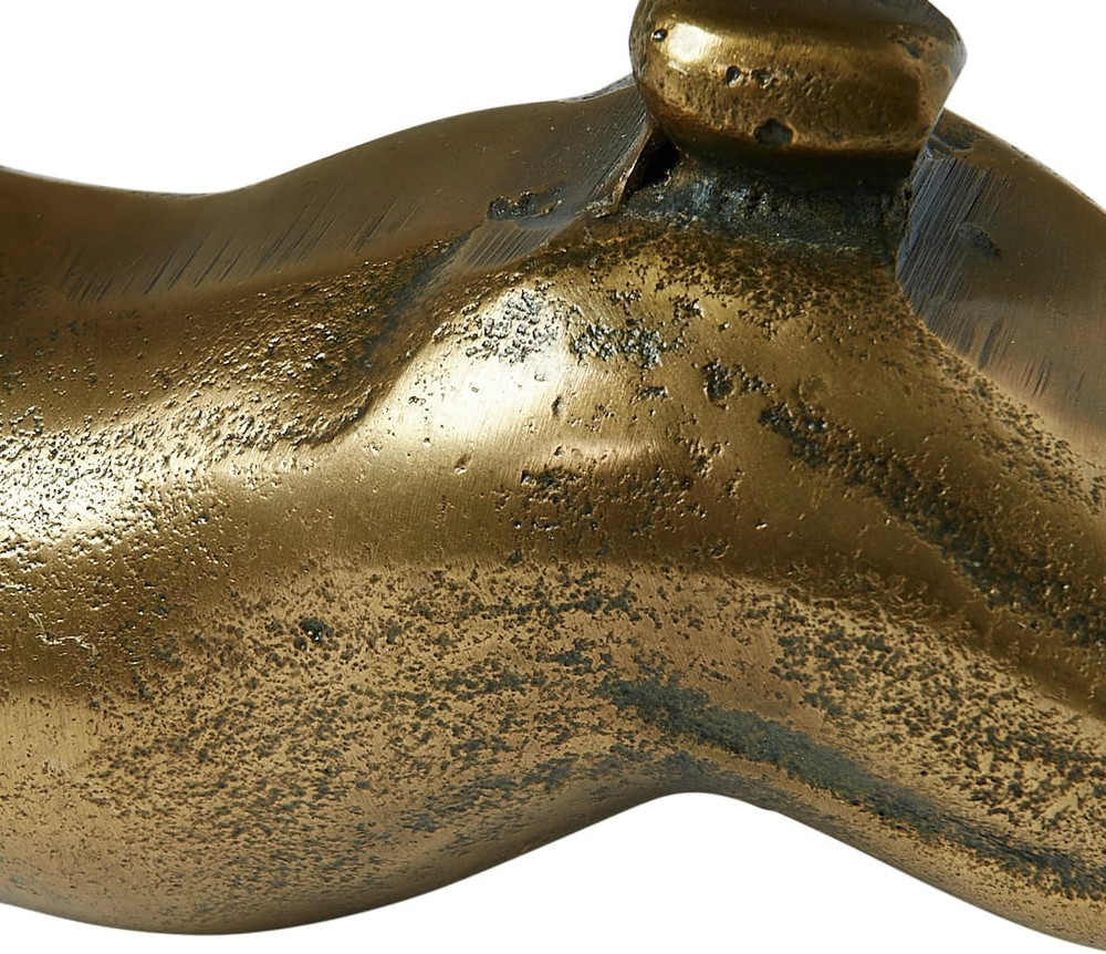 Decorative Embossed Aluminum Rabbit, Antique Brass