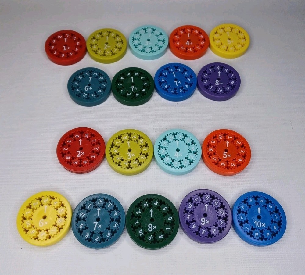 Addition Subtraction Multiplication Division Number Gears Sliding Plastic