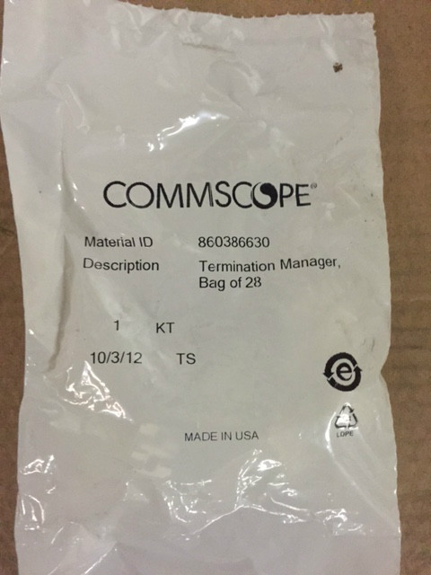 Commscope 860386630 Termination Manager - BUY MORE & SAVE!!!