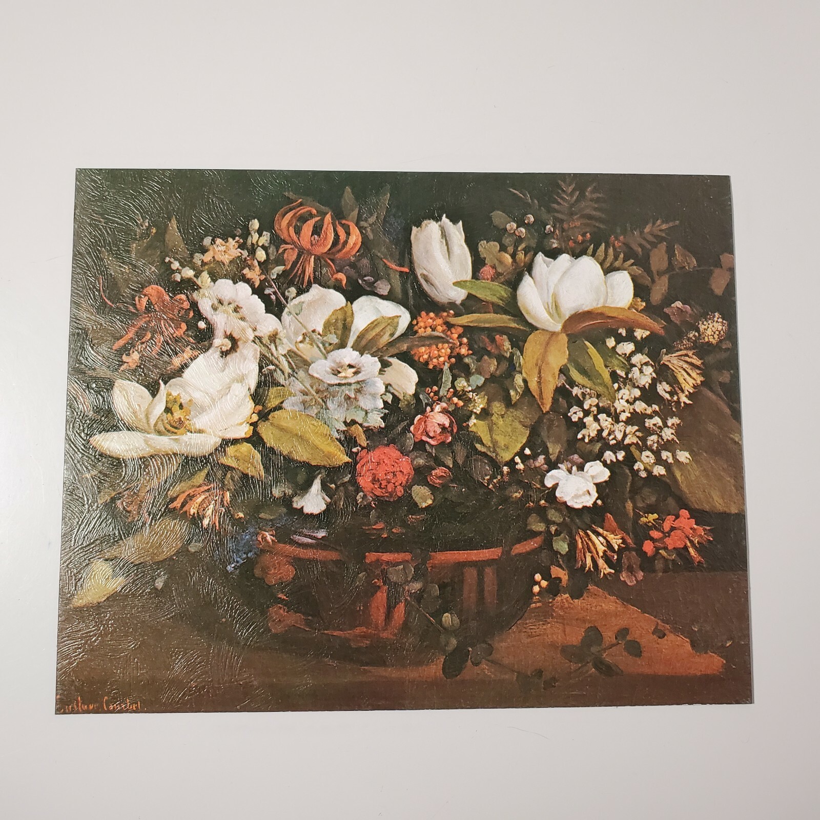 Vtg Conoco Gasoline Customer Appreciation 10"x8" Fine Art Print "Flower Basket"