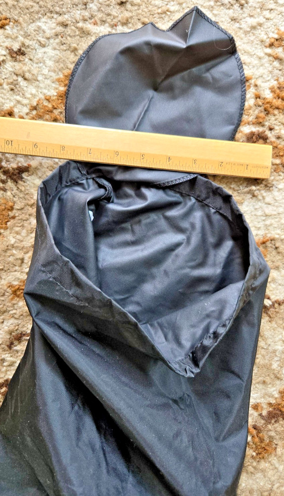 REI stuff sack. waterproof nylon, end flap and drawstring w/toggle closure