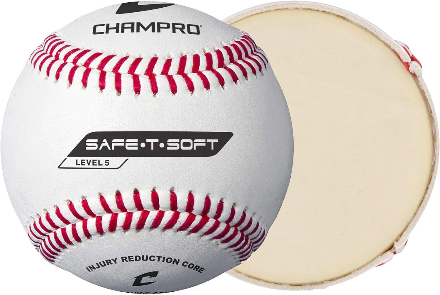Champro CBB-65 9” Safe-T-Soft Level 5 Baseballs (30 Balls) and Black Bucket