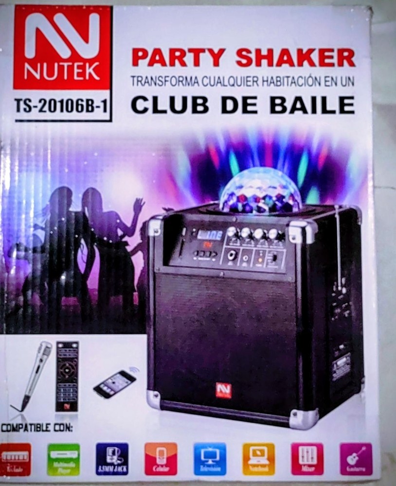 Nutek TS-20106B - Portable Sound System With Disc Light Bluetooth.