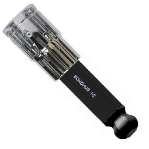 Bondhus 43984 14mm ProHold 1/2" Drive Socket Ball End Bit, 2"