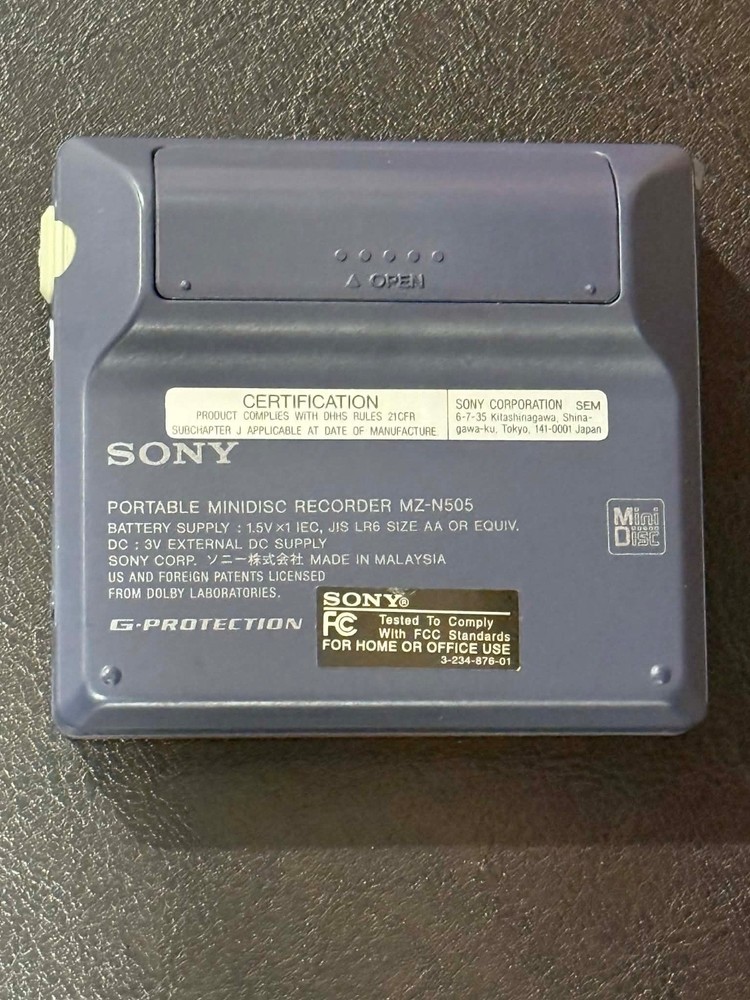 Sony Net MD Walkman MZ-N505 Type R