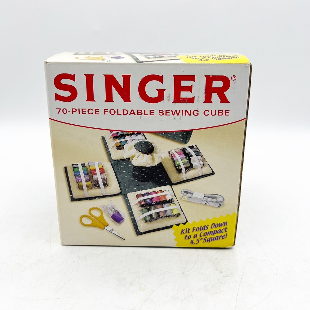 Singer Sewing Kit Foldable Cube With Scissors Never Used