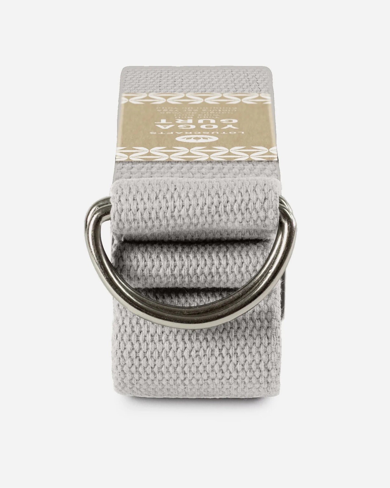 Lotuscrafts Yoga Strap 8 1/4ft Gray - 100% Organic Cotton