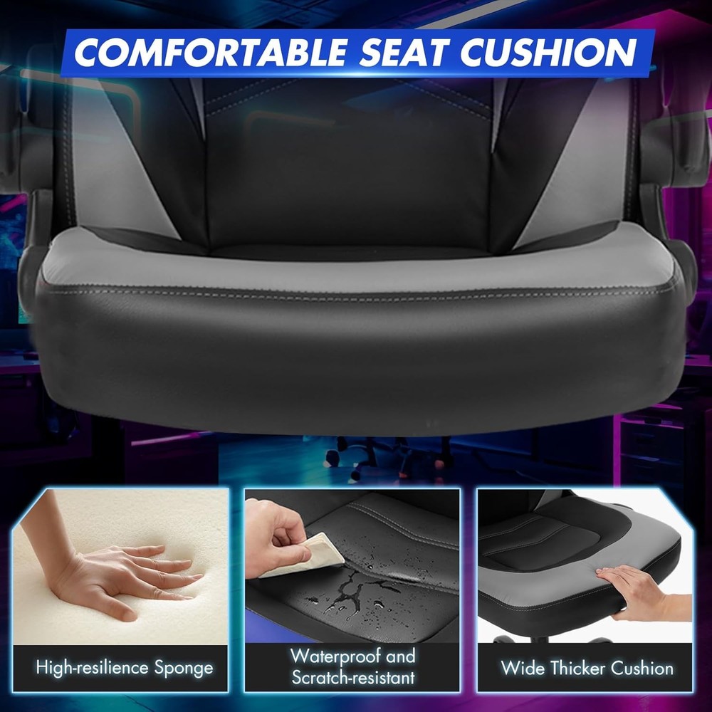 Computer Gaming Desk Chair - Ergonomic Office Executive Adjustable Swivel Task