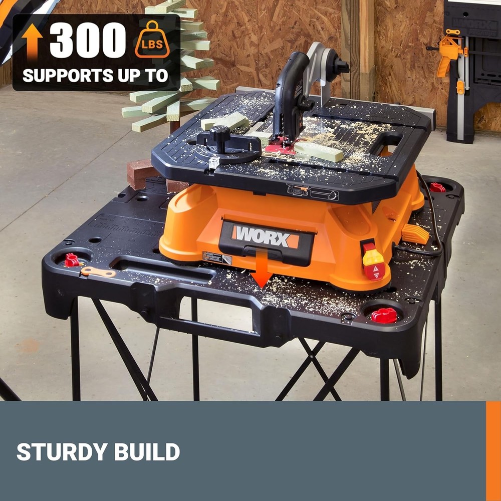 Worx WX066 Sidekick Folding Work Table, Portable, NEW