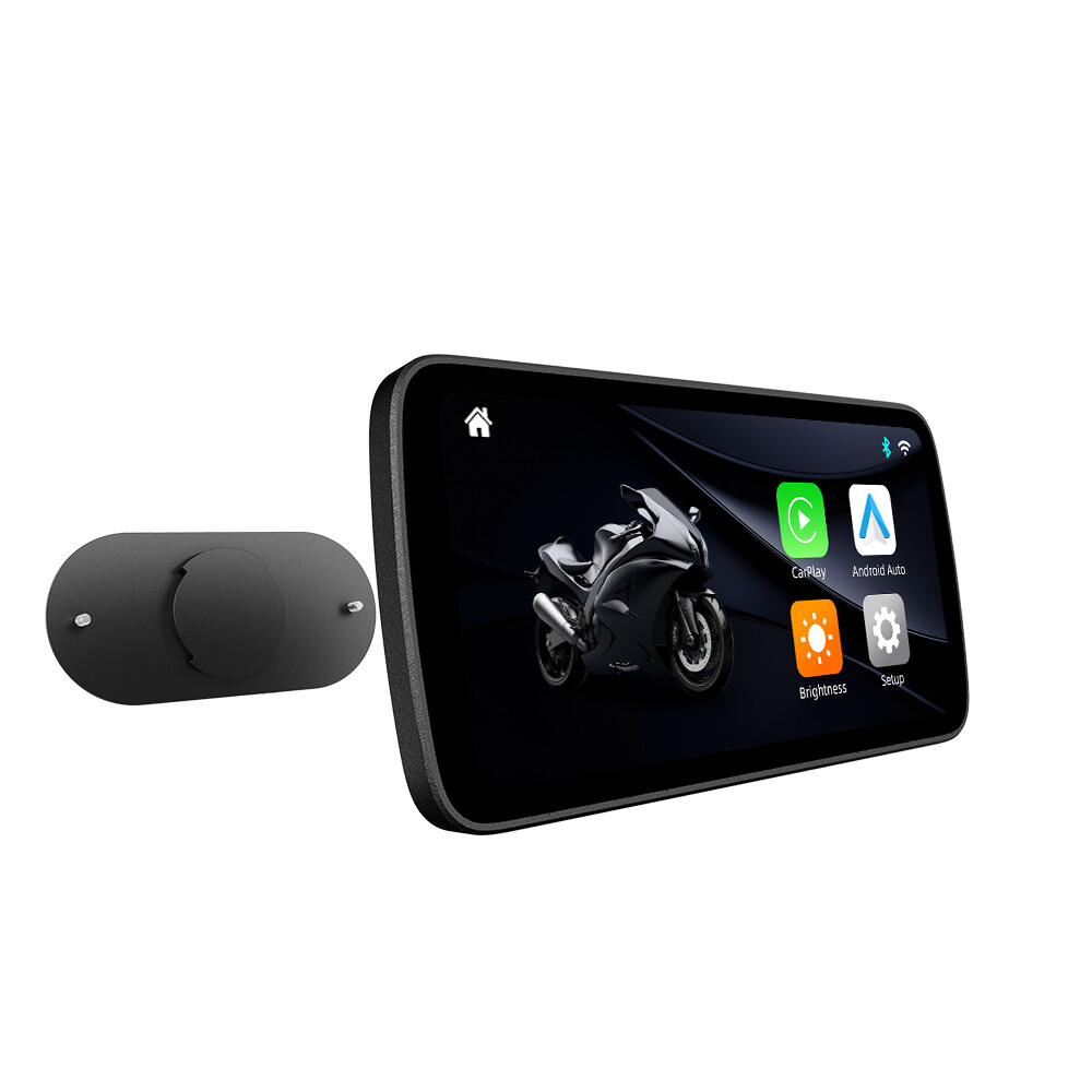 6.25"Portable Linux Motorcycle Navigation Wireless Carplay BT IP67 GPS 800nits