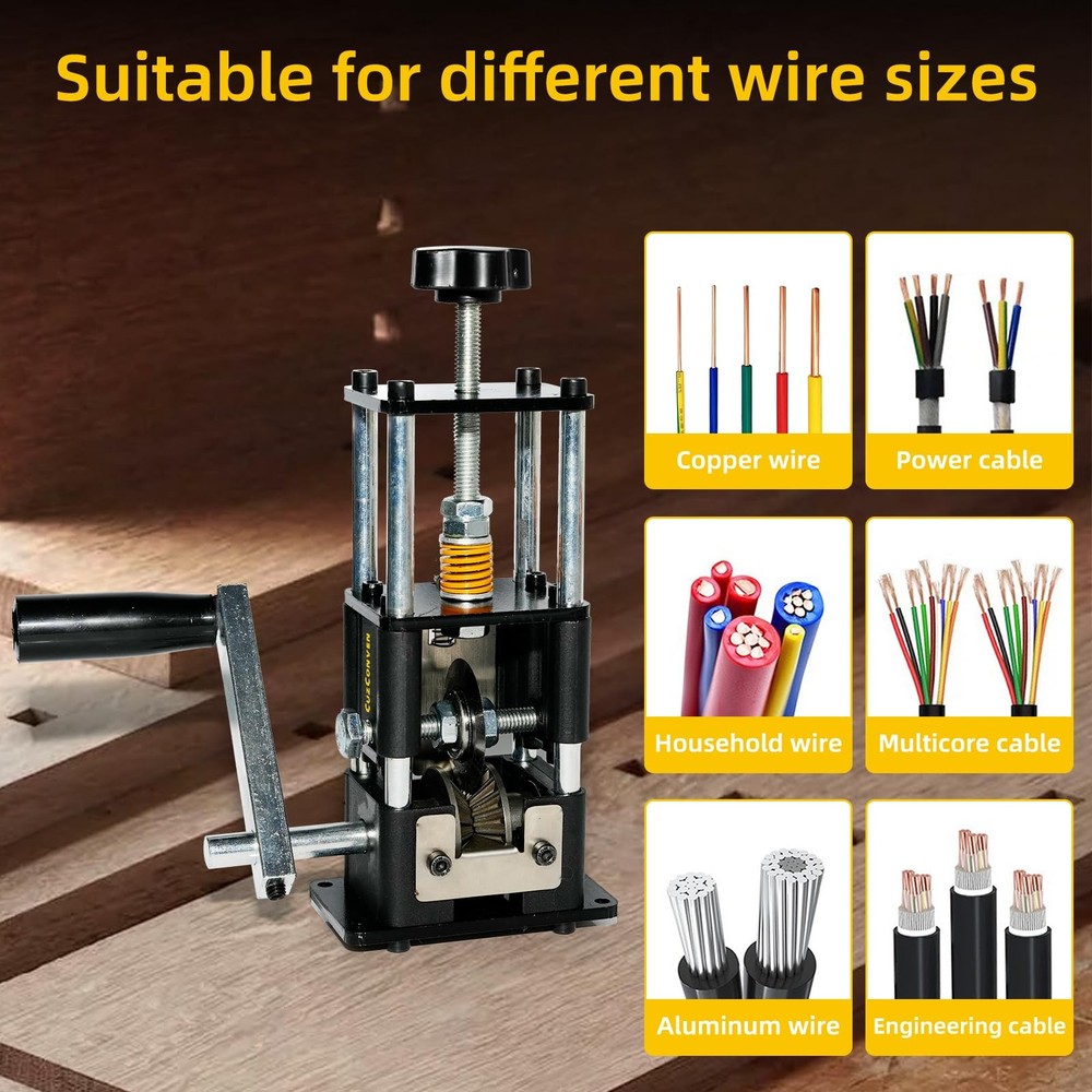 CuzConven Wire Stripper Machine,0.03-1 Inch Wire Stripping Machine with Hand ...