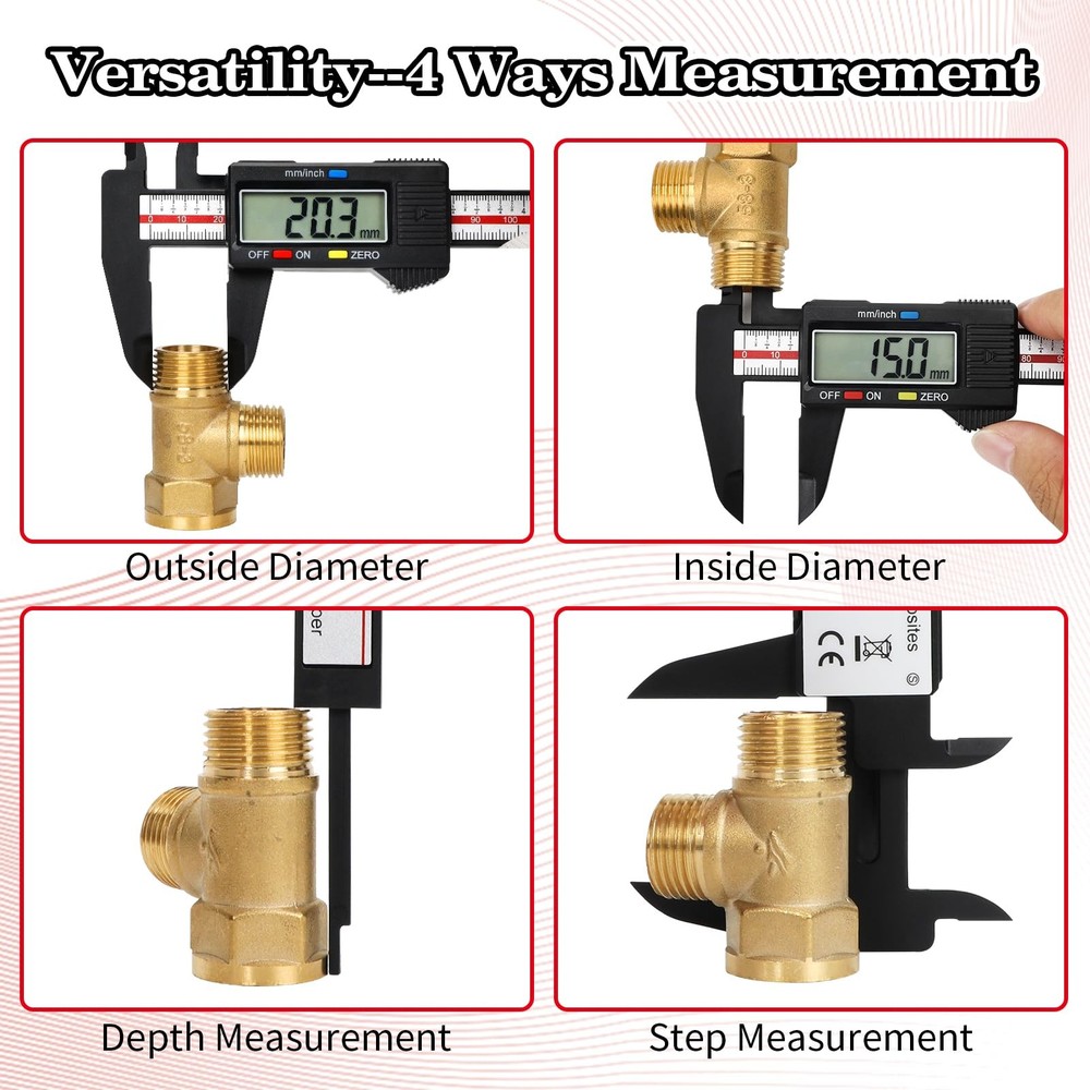 0-6 Inch Digital Caliper Measuring Tool Electronic Micrometer Caliper