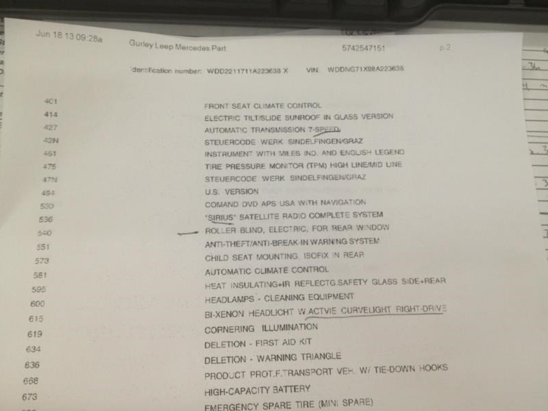 08 MERCEDES S-CLASS DASH BEZEL